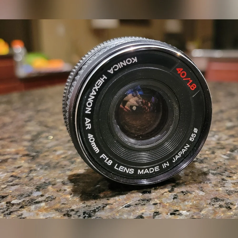 Konica Hexanon AR 40mm F.1.8 Pancake Lens